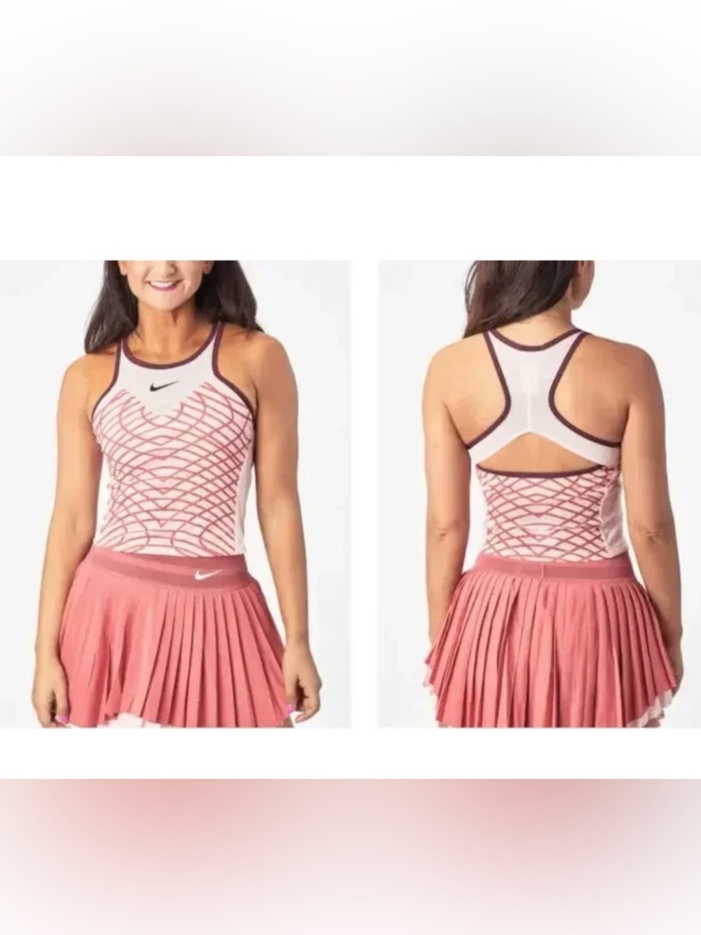 2 for $30 sale: Nike pink red lightweight mesh tank top - XS